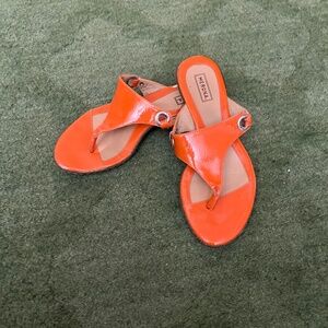 Merona Womens Orange Flip Flops - Size 6 1/2